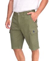 Short cargo décontracté pour homme U.S. POLO ASSN., léger et confortable, avec broderie U.S. Polo, 143 68147 52661, en kaki, bleu, beige ou gris