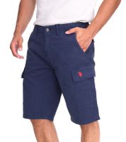 Short cargo décontracté pour homme U.S. POLO ASSN., léger et confortable, avec broderie U.S. Polo, 143 68147 52661, en kaki, bleu, beige ou gris