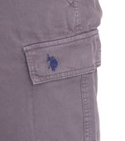 Short cargo décontracté pour homme U.S. POLO ASSN., léger et confortable, avec broderie U.S. Polo, 143 68147 52661, en kaki, bleu, beige ou gris