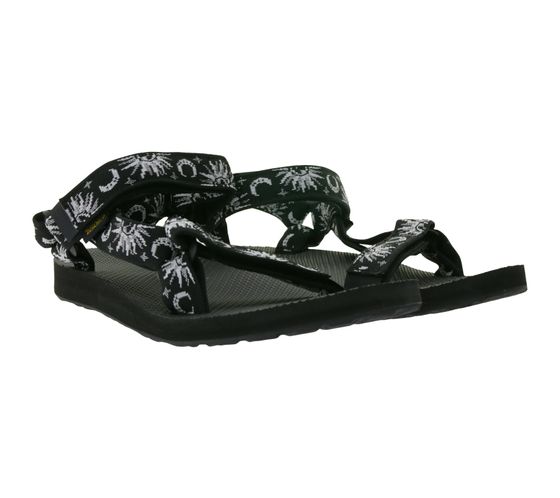 TEVA Original Universal Damen Sandale nachhaltige Sommer-Sandale mit EVA-Gummisohle Outdoor-Sandale 1003987 Schwarz/Weiß