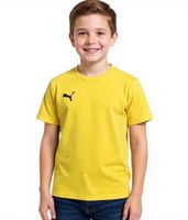 Confezione da 3 t-shirt sportive casual PUMA TeamGoal 23 per bambini e bambine, in cotone con logo ricamato, 656709 07 giallo Confezione da 3 t-shirt sportive casual PUMA TeamGoal 23 per bambini e bambine, in cotone con logo ricamato, 656709 07 giallo