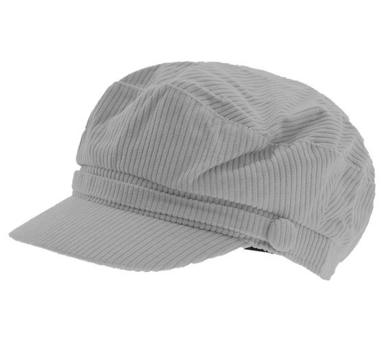 Baker boy cap in corduroy style, balloon cap, headgear, summer cap, peaked cap 4606M K248131 Grey