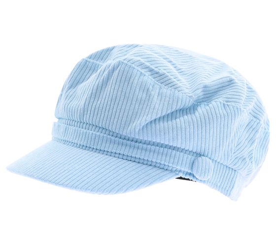 Baker Boy Cap in Corduroy Style Balloon Cap Headwear Summer Cap Peaked Cap 4606M K248131 Blue