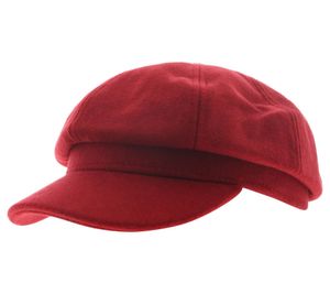 Gorra Baker Boy de Fieltro, Sombrero, Gorra de Verano, Gorra con Visera 4604M KL3888 Rojo