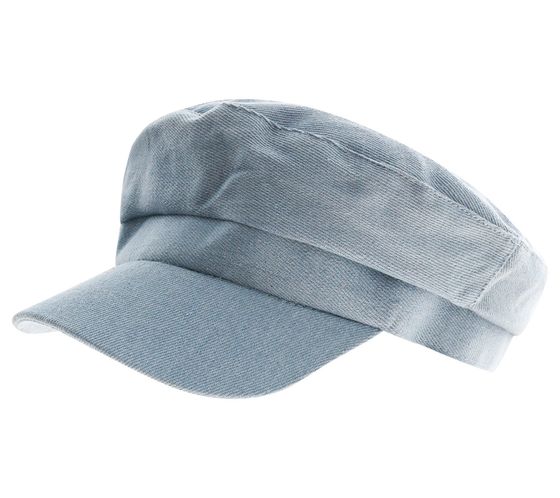 Ballon-Mütze im Jeans-Style Schirm-Mütze Baker-Boy-Mütze Kopfbedeckung Sommer-Cap 4606M K248136 Blau