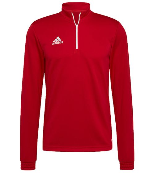 adidas Entrada 22 Halfzip Herren Trainings-Pullover nachhaltiges Sport-Shirt mit AEROREADY Technologie H57556 Rot