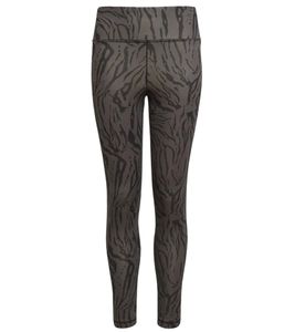 adidas Leggings nachhaltige Trainings-Hose für Mädchen Sport-Hose mit AEROREADY Technologie Animal-Look HL2443 Grau/Schwarz