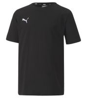 3er Pack PUMA TeamGoal 23 Casual Kinder Sport-Shirt für Jungen & Mädchen Baumwoll T-Shirt mit Logo-Stickerei 656709 Schwarz oder Gelb