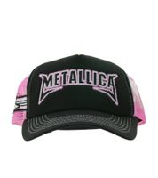 Metallica Metal Band Baseball Cap Cotton Cap with "Metallica" Embroidery Trucker Cap Fan Hat 2528MET Black/Pink/White