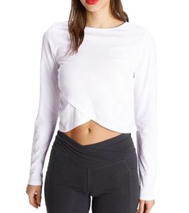 KangaROOS Damen Langarm-Shirt Cropped geschnitten Rundhals-Longsleeve in Wickeloptik Sweatshirt 90315813 Weiß KangaROOS Damen Langarm-Shirt Cropped geschnitten Rundhals-Longsleeve in Wickeloptik Sweatshirt 90315813 Weiß
