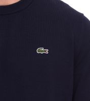 Lacoste Men's Knit Sweater, Cotton Sweater with Logo Embroidery, Long-Sleeved Shirt, AH0128 00 166, Dark Blue Lacoste Men's Knit Sweater, Cotton Sweater with Logo Embroidery, Long-Sleeved Shirt, AH0128 00 166, Dark Blue