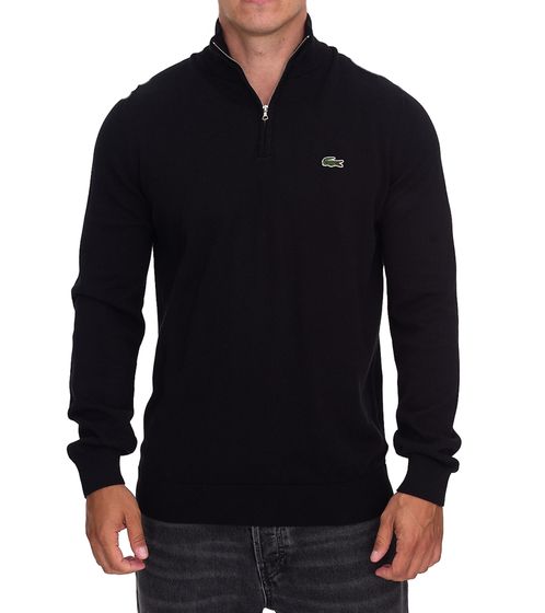 Lacoste Men's Classic Knit Sweater with Logo Embroidery, Long-Sleeved Sweater AH1980 00 031 Black