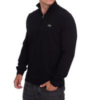 Lacoste Herren Strick-Troyer klassischer Strick-Pulli mit Logo-Stickerei Langarm-Pullover AH1980 00 031 Schwarz