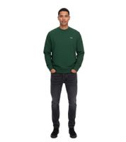 Lacoste Men's Sweatshirt with Logo Embroidery, Basic Sweater, Modern Cotton Sweater, Long-Sleeved Shirt, SH9608 00 132 Green Lacoste Men's Sweatshirt with Logo Embroidery, Basic Sweater, Modern Cotton Sweater, Long-Sleeved Shirt, SH9608 00 132 Green