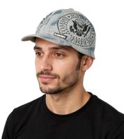 RAMONES Rock Band Beanie with Band Print, Knit Hat with Patch, Fan Beanie KC100814RAM Gray