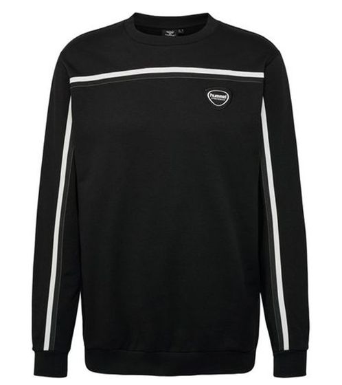 hummel Mark Men's Sweatshirt, Cotton Sweater with Side Pockets, Winter Pullover, Training Shirt, 14481323 Black