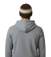 Gorro de invierno de crochet suave y acogedor, gorro de punto con rayas 7315GUY marrón/blanco/verde