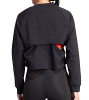 adidas Power Hidden Racerback Overlay Damen Crop-Pullover nachhaltiger kurzer Rundhals-Pullover mit AEROREADY-Technologie 47725214 Schwarz