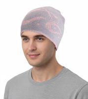 OrangeCountyChoppers Beanie, cozy hat with motorcycle motif, winter hat, fan merchandise, 4052OCC, gray/pink