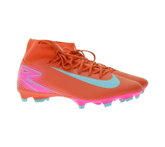 NIKE Mercurial Superfly 10 Academy FG/MG Football Boots with NikeSkin and Air Zoom Elements FQ1456-800 Red/Pink/Turquoise