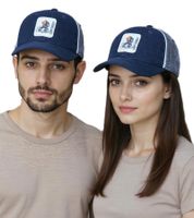 BIOWORLD MERCHANDISING Adjustable "Limp Bizkit" Baseball Cap with Breathable Mesh Insert, Blue/Gray