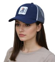 BIOWORLD MERCHANDISING Adjustable "Limp Bizkit" Baseball Cap with Breathable Mesh Insert, Blue/Gray