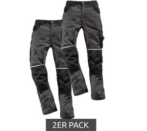 2-Pack NORTHERN COUNTRY Men's Work Trousers with Reinforced Knees, Workwear, DIY Trousers, 60380202 Gray/Black