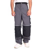2er Pack NORTHERN COUNTRY Herren Arbeits-Hose mit Knie-Verstärkung Berufsbekleidung Heimwerker-Hose 60380202 Grau/Schwarz