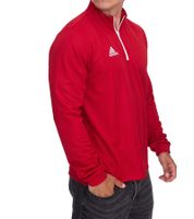 adidas Entrada 22 Halfzip Herren Trainings-Pullover nachhaltiges Sport-Shirt mit AEROREADY Technologie Rot oder Dunkelblau
