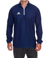 adidas Entrada 22 Halfzip Herren Trainings-Pullover nachhaltiges Sport-Shirt mit AEROREADY Technologie Rot oder Dunkelblau