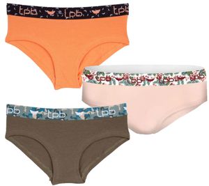 les petites bombes Kinder Slip für Jungen und Mädchen mit Baumwoll-Stretch Unterwäsche Teenager Unterhose Orange, Khaki oder Rosa