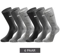 12 pairs of PUMA sports socks with padded foot area, tennis socks, breathable socks, extra soft cuff 701224759 Black/Anthracite/Gray