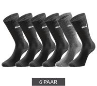 12 pairs of PUMA sports socks with padded foot area, tennis socks, breathable socks, extra soft cuff 701224759 Black/Anthracite/Gray