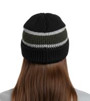 Trust Co Unisex Crochet Winter Hat, Soft Knit Hat with Stripes, Cotton Hat 1551TRT Navy/White/Green