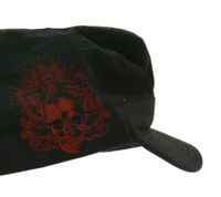 Unisex "BLEEDING TROUGH" Cap, Cotton Cap in a Military Cut with a Slightly Curved Cut, Black/Red