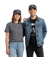 METALLICA Unisex Cap Baumwoll-Cap im millitärischen Schnitt mit gesticktem Logo Kopfbedeckung 2523MET Grau
