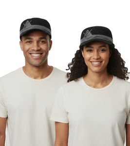 From First to Last Unisex Cap Baumwoll-Cap im millitärischen Schnitt mit leicht gebogenen Schnitt Schwarz/Grau