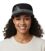 From First to Last Unisex Cap Baumwoll-Cap im millitärischen Schnitt mit leicht gebogenen Schnitt Schwarz/Grau