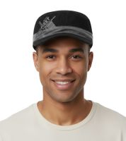 From First to Last Unisex Cap Baumwoll-Cap im millitärischen Schnitt mit leicht gebogenen Schnitt Schwarz/Grau