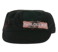FALL OUT BOY Unisex Cap Baumwoll-Cap im millitärischen Schnitt mit leicht gebogenen Schnitt Schwarz/Rosa