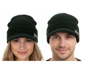 RAMONES Unisex Beanie mit Ramones-Logo und NY Punk Rock Schriftzug Schirm-Beanie Freizeit-Mütze Schwarz/Rosa/Weiß