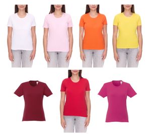 ELEVATE Heros Women's T-Shirt, Plain Cotton T-Shirt, 150 g/m² Basic T-Shirt, Undershirt 38029 in Red, White, Orange, Yellow, or Pink