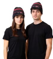 My Chemical Romance Unisex Beanie mit Schriftzug Schirm-Beanie Freizeit-Mütze Schwarz/Pink/Weiß