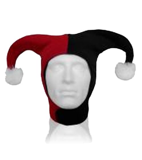Batman Harley Quinn Mütze stylisches Karneval-Kostüm Kopfbedeckung KC0SYUBTM Schwarz/Rot/Weiß