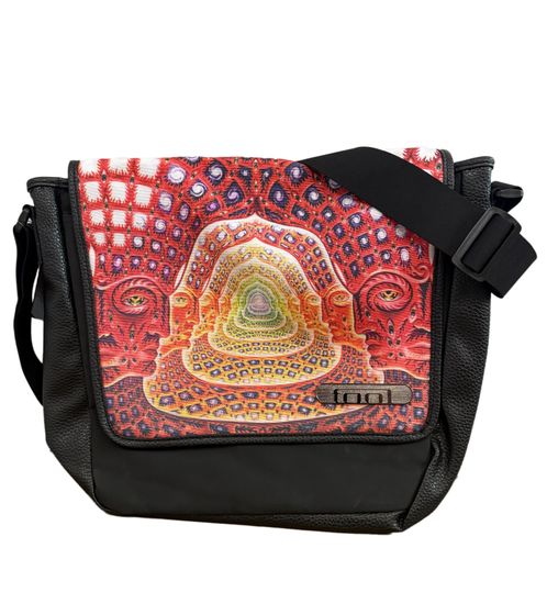 Tool Metal Band Shoulder Bag, Messenger Bag, Stylish Laptop Bag, 38 x 31 x 10 cm MB108193TOL0 Black/Colorful