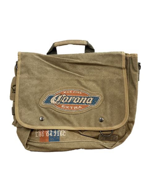 Corona Beer Canvas Messenger Bag with Shoulder Strap, Fan Merchandise, 34 x 31 x 10 cm, MB108193TOL0, Beige