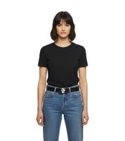 MISFITS Gürtel der Punk-Band für Damen und Herren mit aufgenähtem Schriftzug und Schnalle mit Patch Freizeit-Gürtel BT109172MIS Schwarz/Weiß