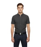 MISFITS Gürtel der Punk-Band für Damen und Herren mit aufgenähtem Schriftzug und Schnalle mit Patch Freizeit-Gürtel BT109172MIS Schwarz/Weiß