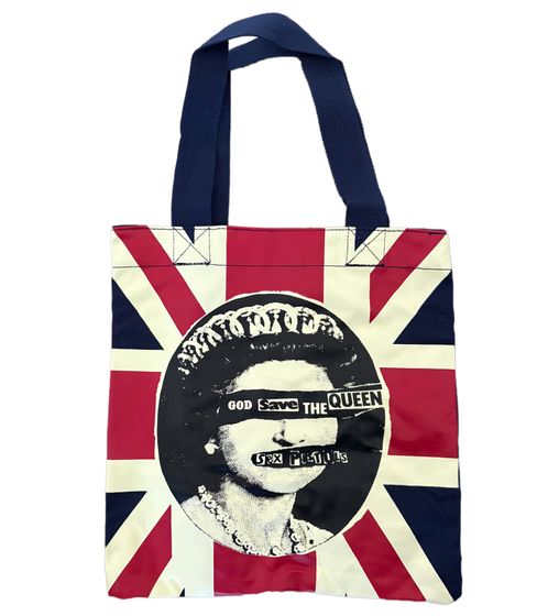 Sex Pistols Punk Rock Band Shoulder Bag Stylish Shopping Bag Fan Merchandise 31 x 33 x 3 cm LB102744SEX0 Navy/Red/White