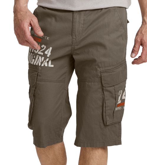FQ1924 Mael Herren Freizeit-Bermuda Cargo-Shorts Baumwoll-Hose Sommer-Hose 21900196 180515 Olive